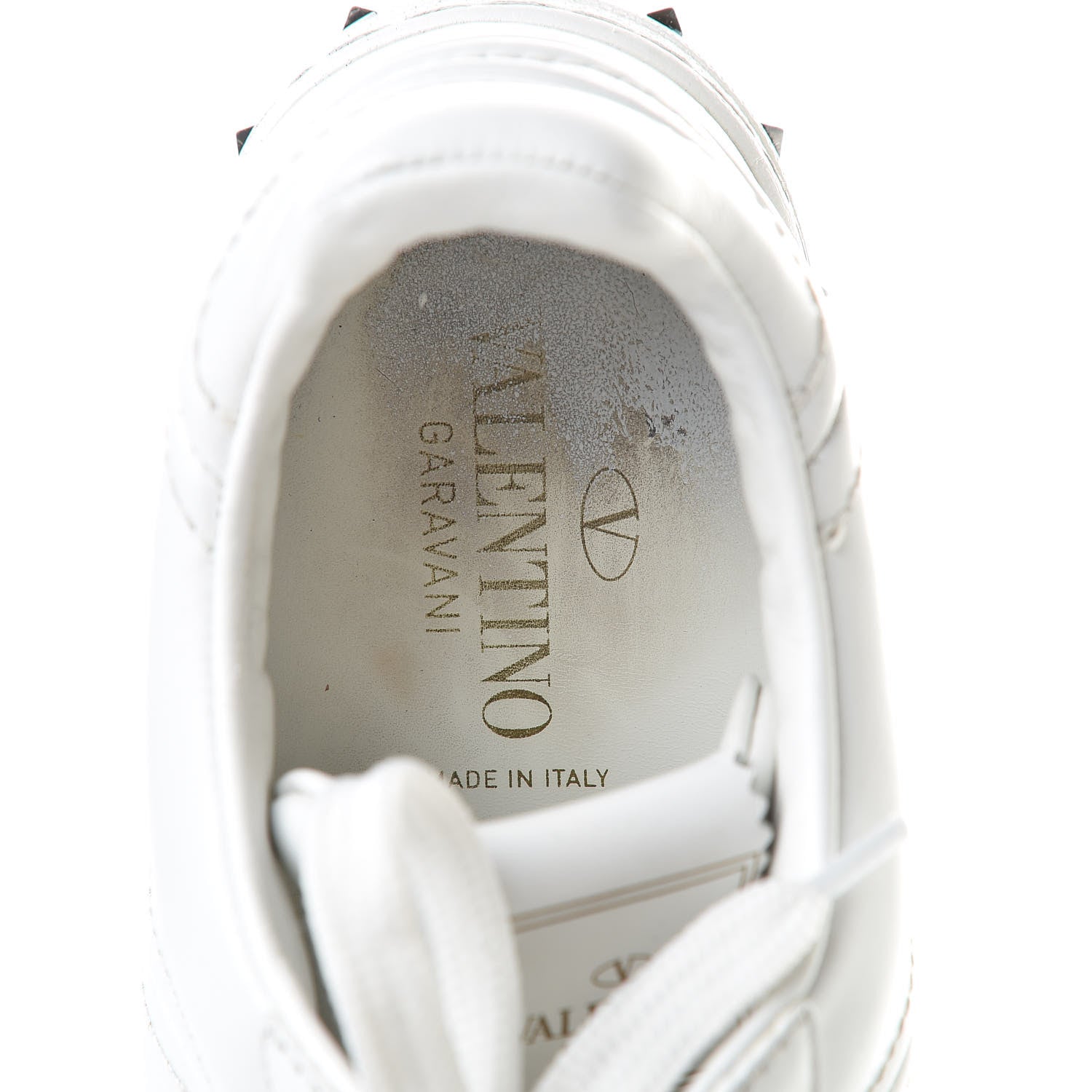 Valentino Garavani Calfskin Flycrew Sneakers 38 White 9 of 13