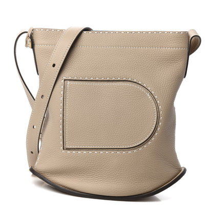 Delvaux Taurillon Pin Daily Surpique Bucket Sand 1 of 10