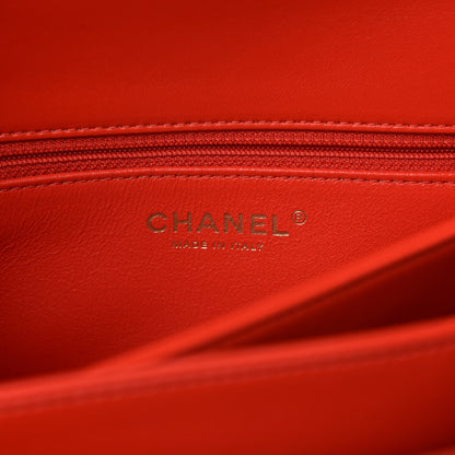 Chanel Lambskin Chevron Quilted Medium Trendy CC Dual Handle Flap Bag Red 8 of 10