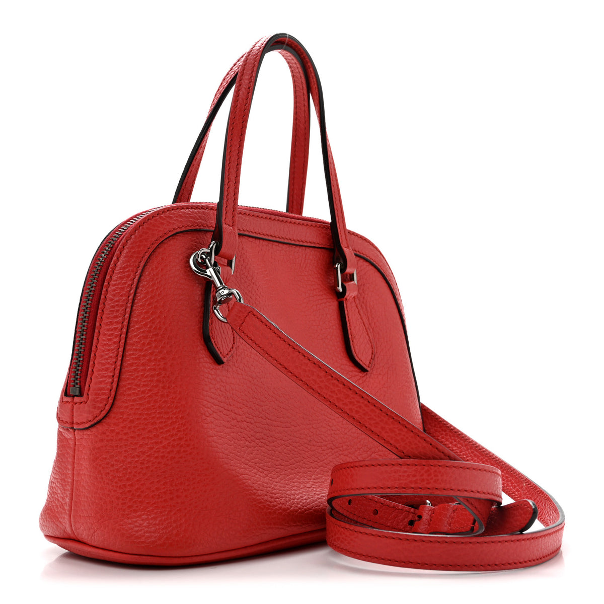 Gucci Calfskin Mini Dome Bag Sporting Red 3 of 13