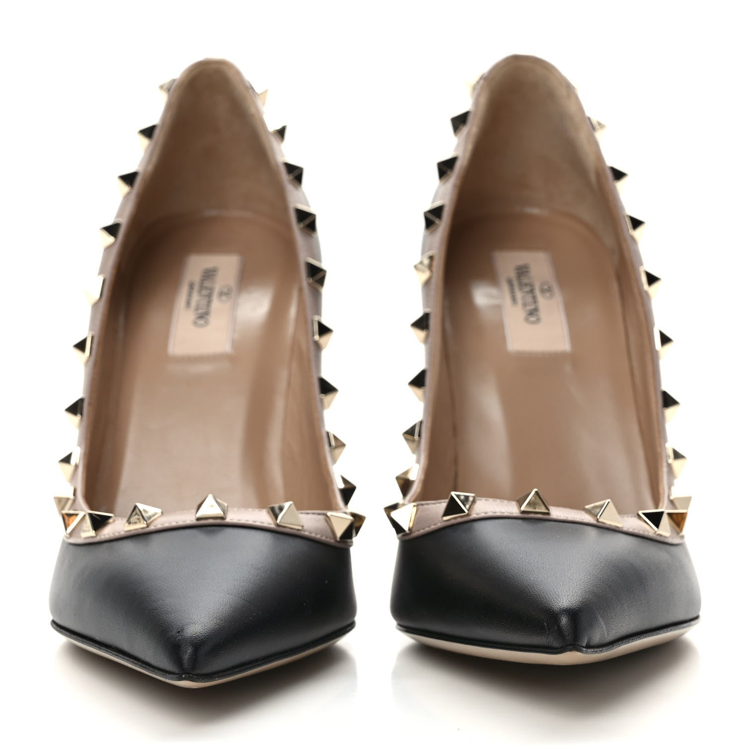 Valentino Garavani Nappa Rockstud 100mm Pumps 39 Black Poudre 2 of 7