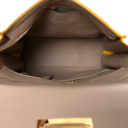 Salvatore Ferragamo Calfskin Sofia Gancini Satchel Yellow 5 of 24
