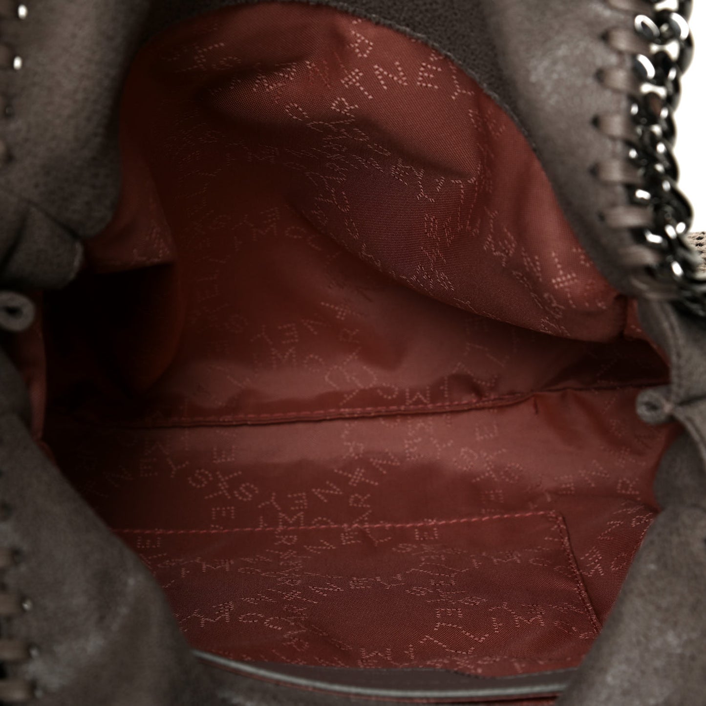 Shaggy Deer Mini Falabella Fold Over Tote Taupe