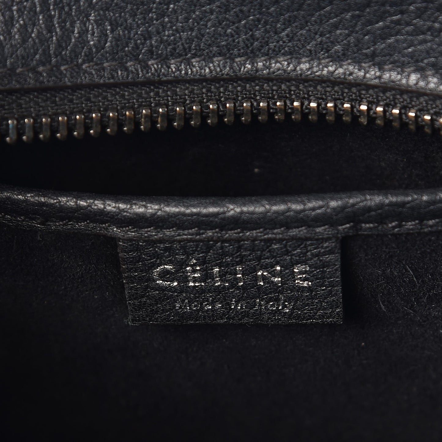 Drummed Calfskin Nano Luggage Black
