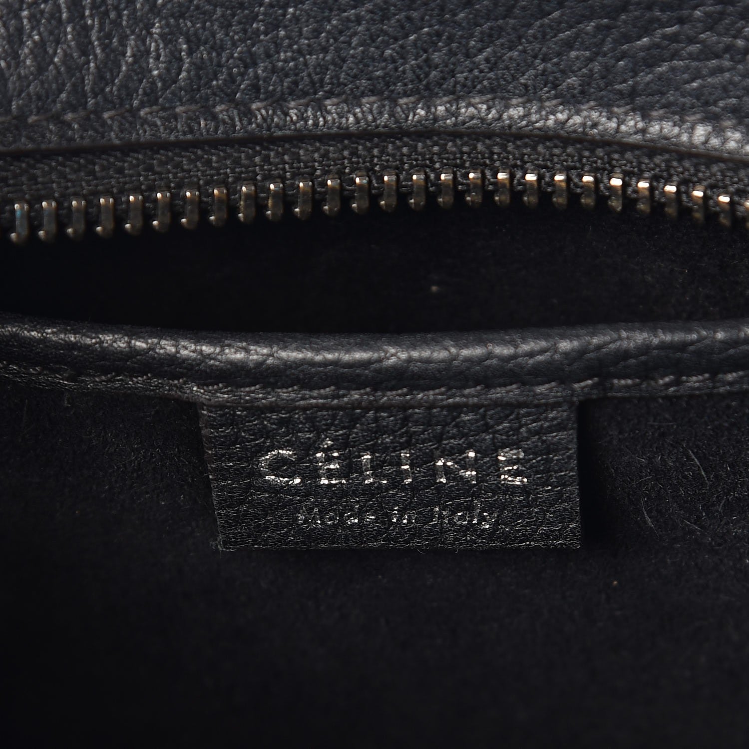 Celine Drummed Calfskin Nano Luggage Black 6 of 14