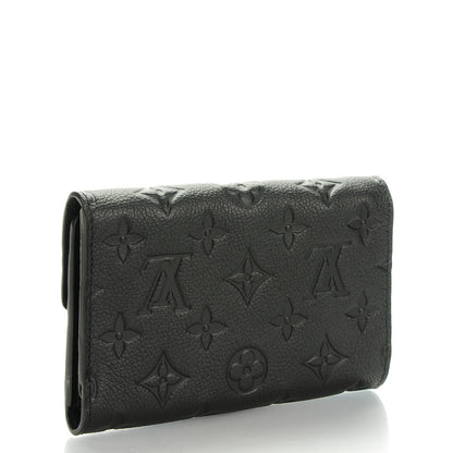 Louis Vuitton Empreinte Compact Curieuse Wallet Black 3 of 7