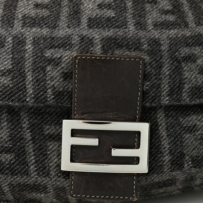 Fendi Wool Zucca Mama Baguette Grey 8 of 11