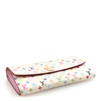 Louis Vuitton Monogram Multicolor Sarah Wallet White Litchi 4 of 6
