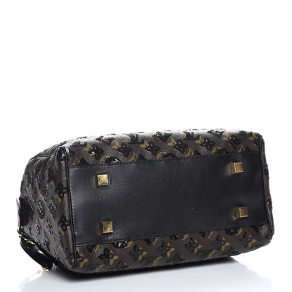 Louis Vuitton Monogram Sequins Eclipse Speedy 28 Black 4 of 8
