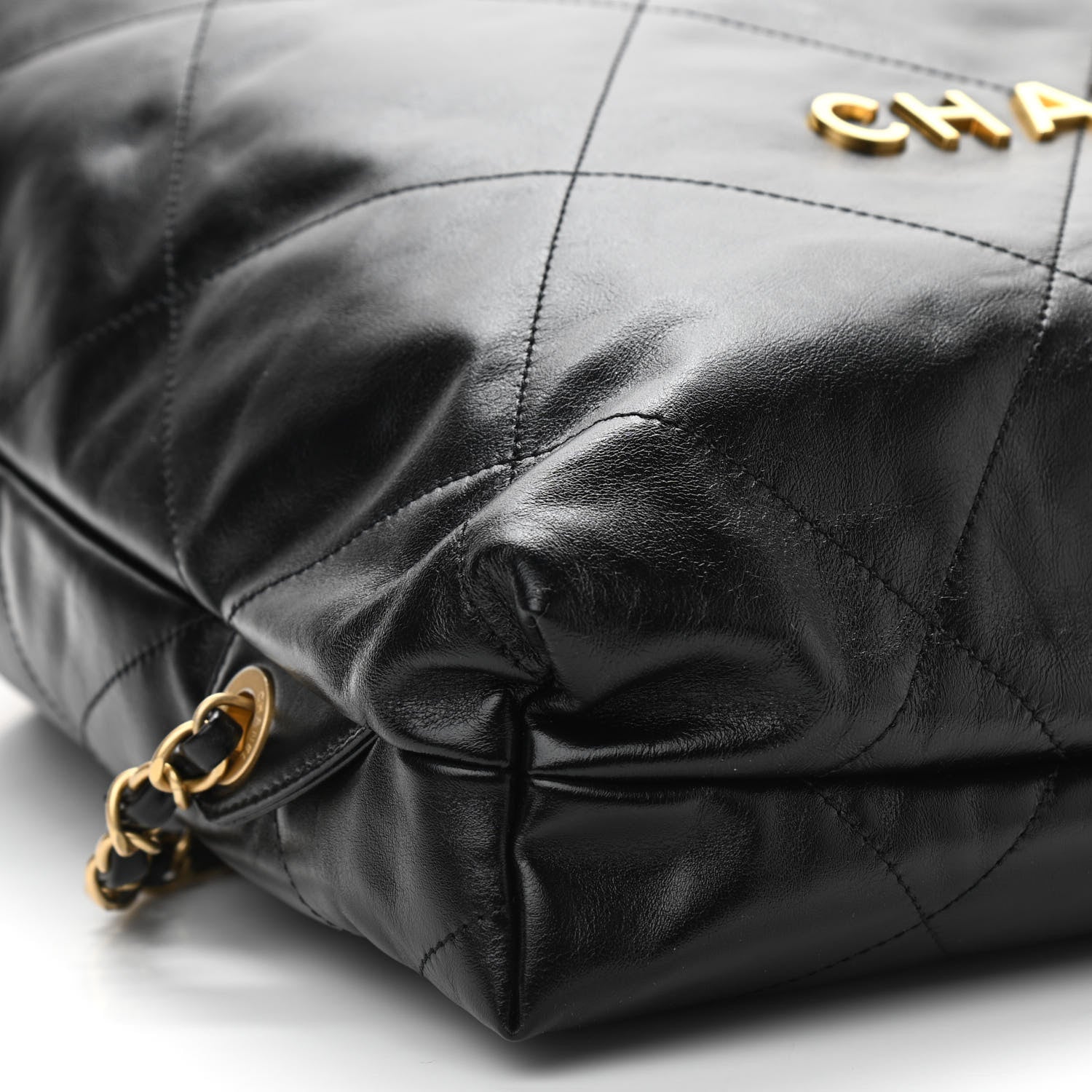 Chanel Shiny Calfskin Quilted Chanel 22 Backpack Black 9 of 10