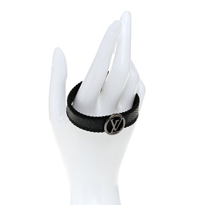 Louis Vuitton Monogram Eclipse LV Circle Bracelet 2 of 5