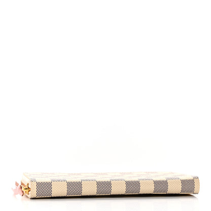 Louis Vuitton Damier Azur Clemence Wallet Rose Ballerine 4 of 10