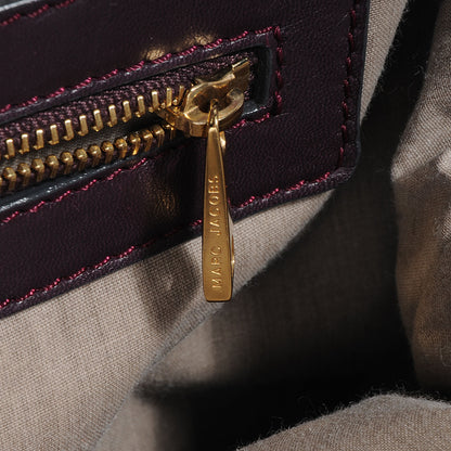 Marc Jacobs Calfskin Quilted Elastic Mina Stam Plum 8 of 9
