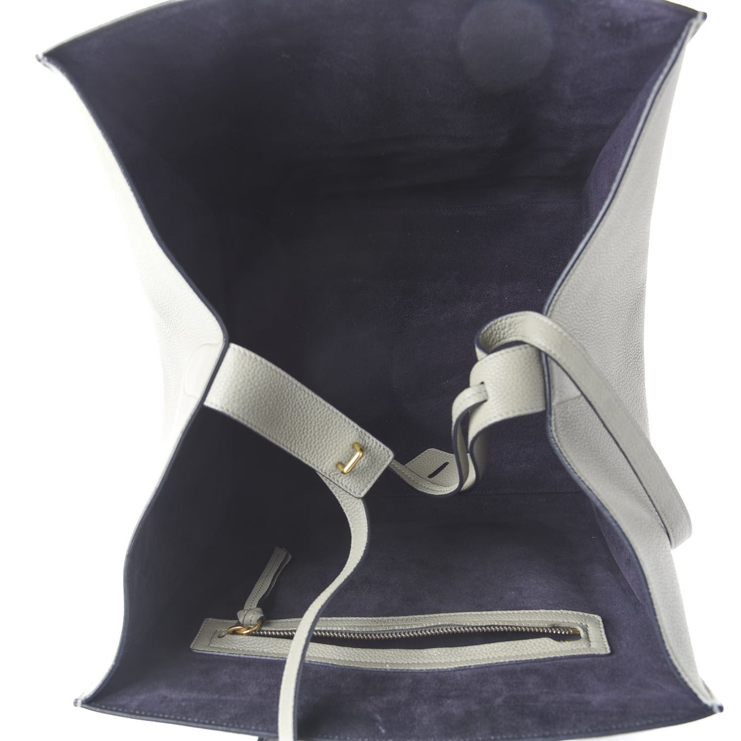 Baby Grained Calfskin Medium Phantom Luggage Grey