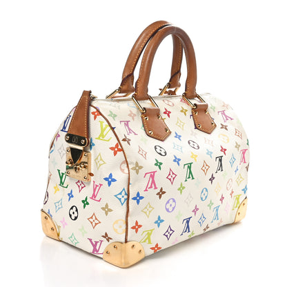 Louis Vuitton Monogram Multicolor Speedy 30 White 2 of 9