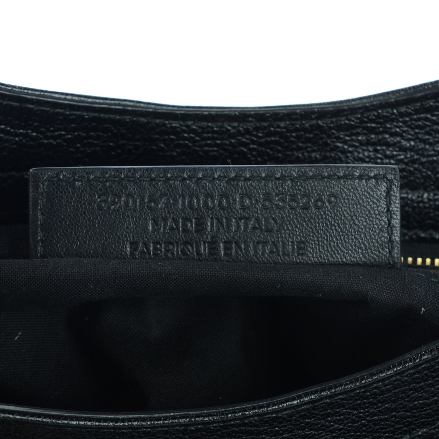 Chevre Gold Metallic Edge Hardware Velo Black
