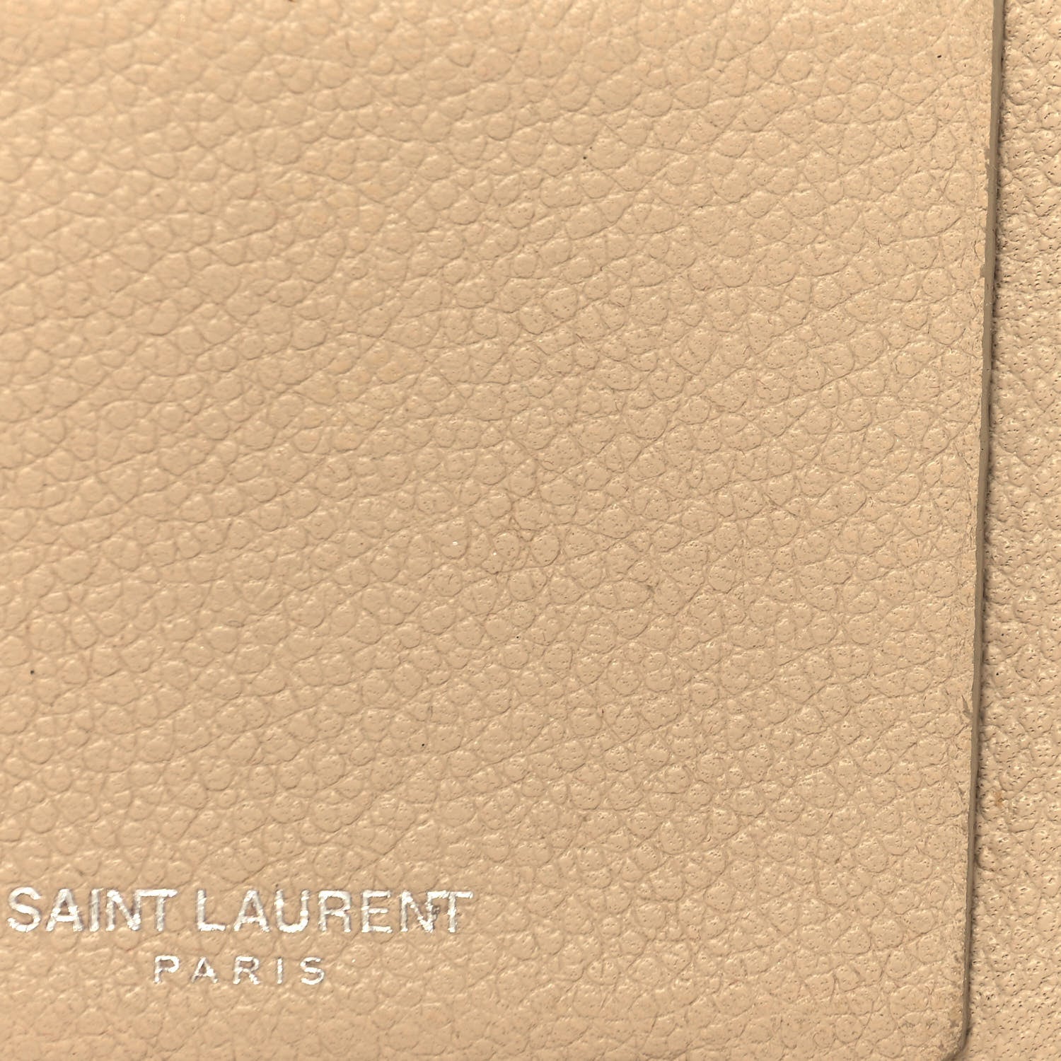Saint Laurent Grained Calfskin 5 Fragments Zip Pouch Card Holder Nude 11 of 11