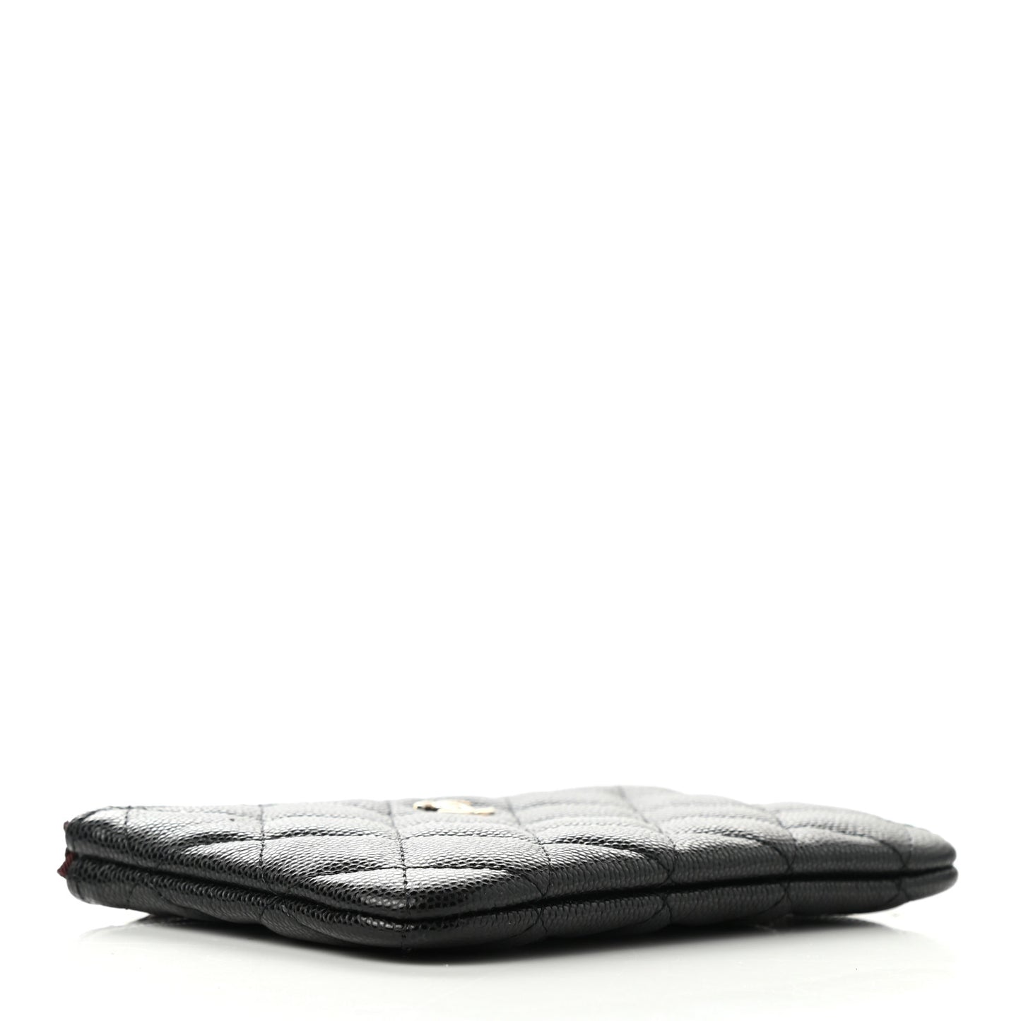 Caviar Quilted Small Cosmetic Case Black
