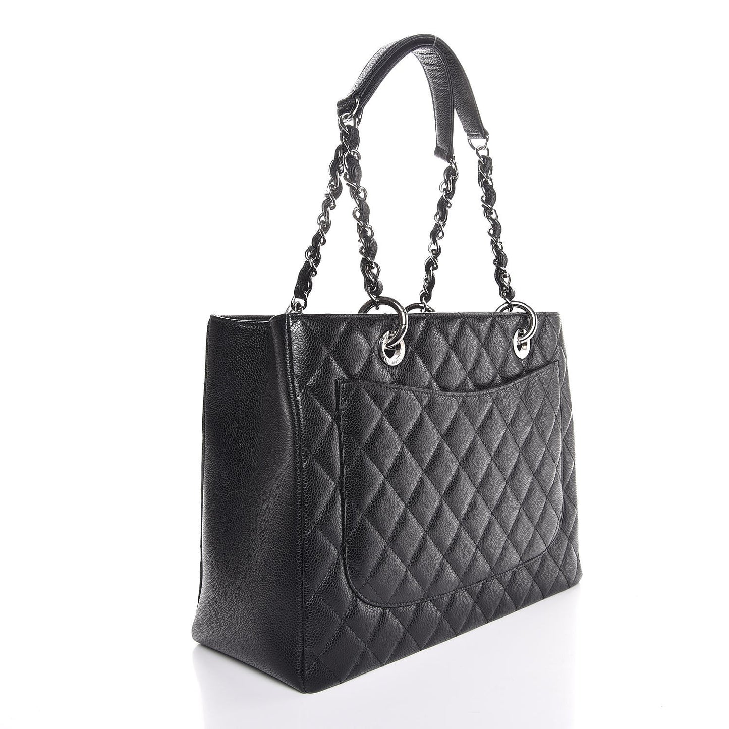 Caviar Quilted Grand Shopping Tote GST Black
