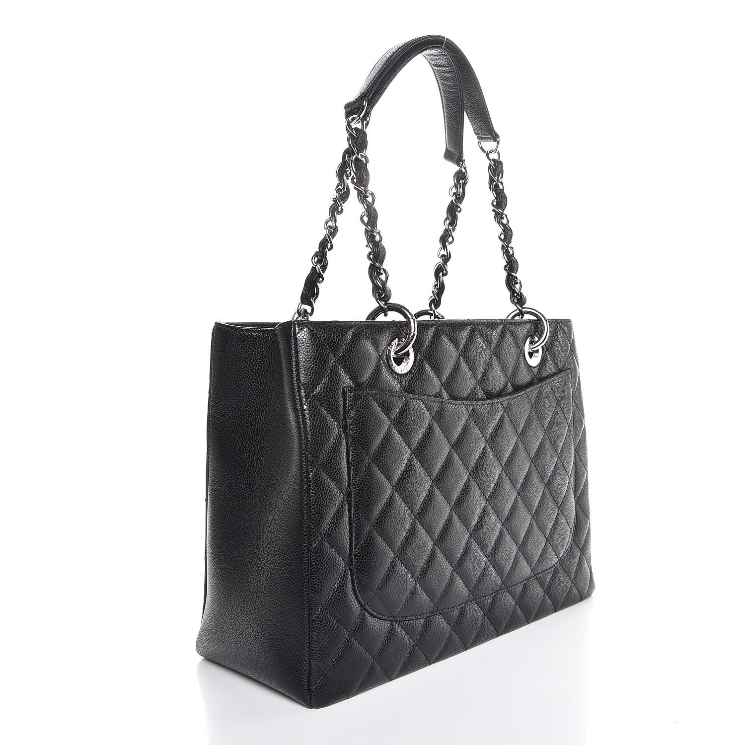 Chanel Caviar Quilted Grand Shopping Tote GST Black 3 of 7