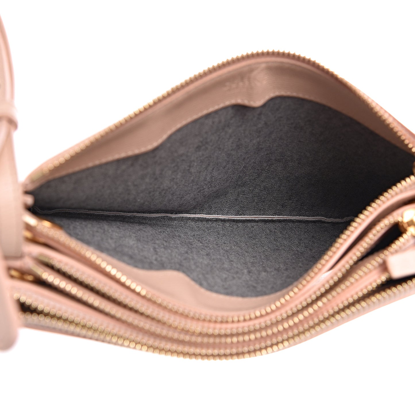 Liege Calfskin Small Trio Crossbody Bag Blush