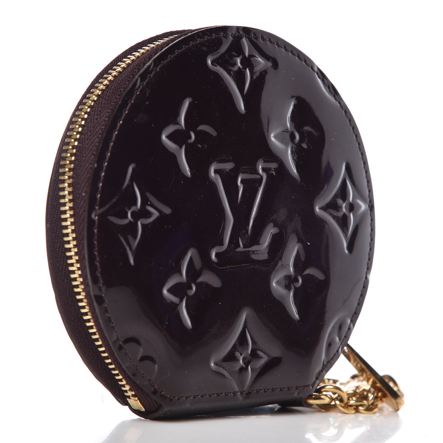 Louis Vuitton Vernis Animania Ecureuil Squirrel Round Coin Purse Amarante 3 of 6