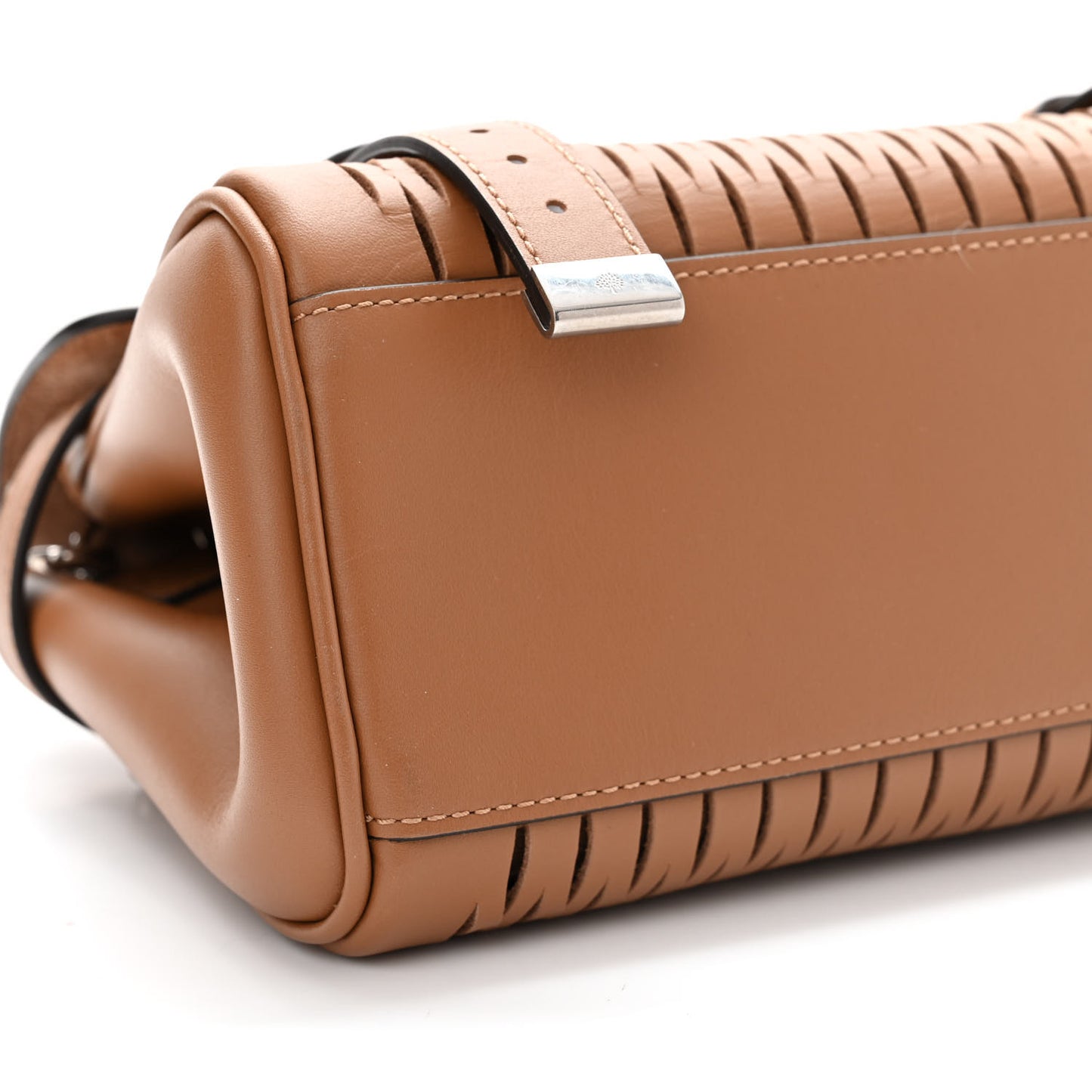 Classic Smooth Mesh Calfskin Mini Alexa Teak