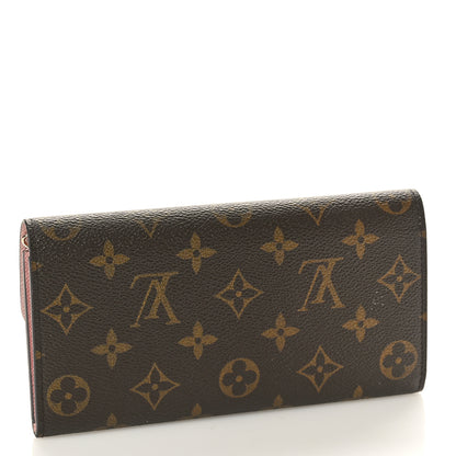 Louis Vuitton Damier Ebene Emilie Wallet Rose Ballerine 3 of 7