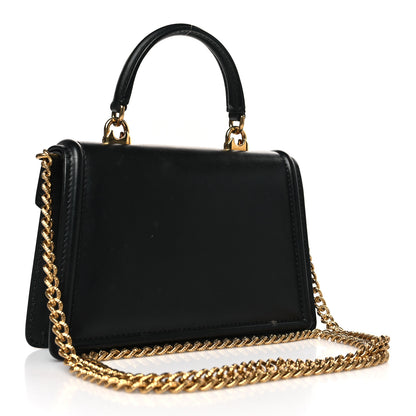 Dolce & Gabbana Smooth Calfskin Small Devotion Envelope Top Handle Bag Black 3 of 9