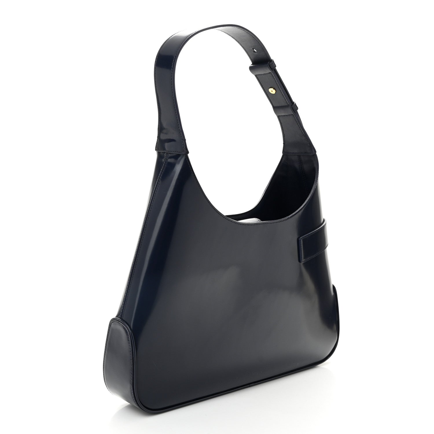 Salvatore Ferragamo Brushed Calfskin Gancini Hobo Midnight 1729780