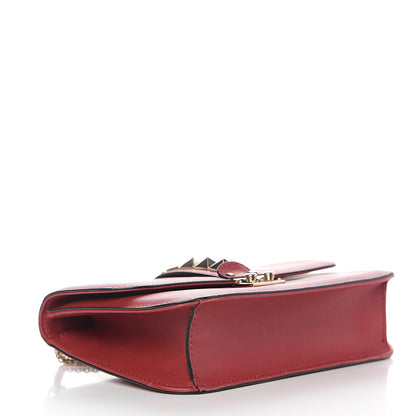Valentino Garavani Vitello Medium Glam Lock Rockstud Flap Red 3 of 9