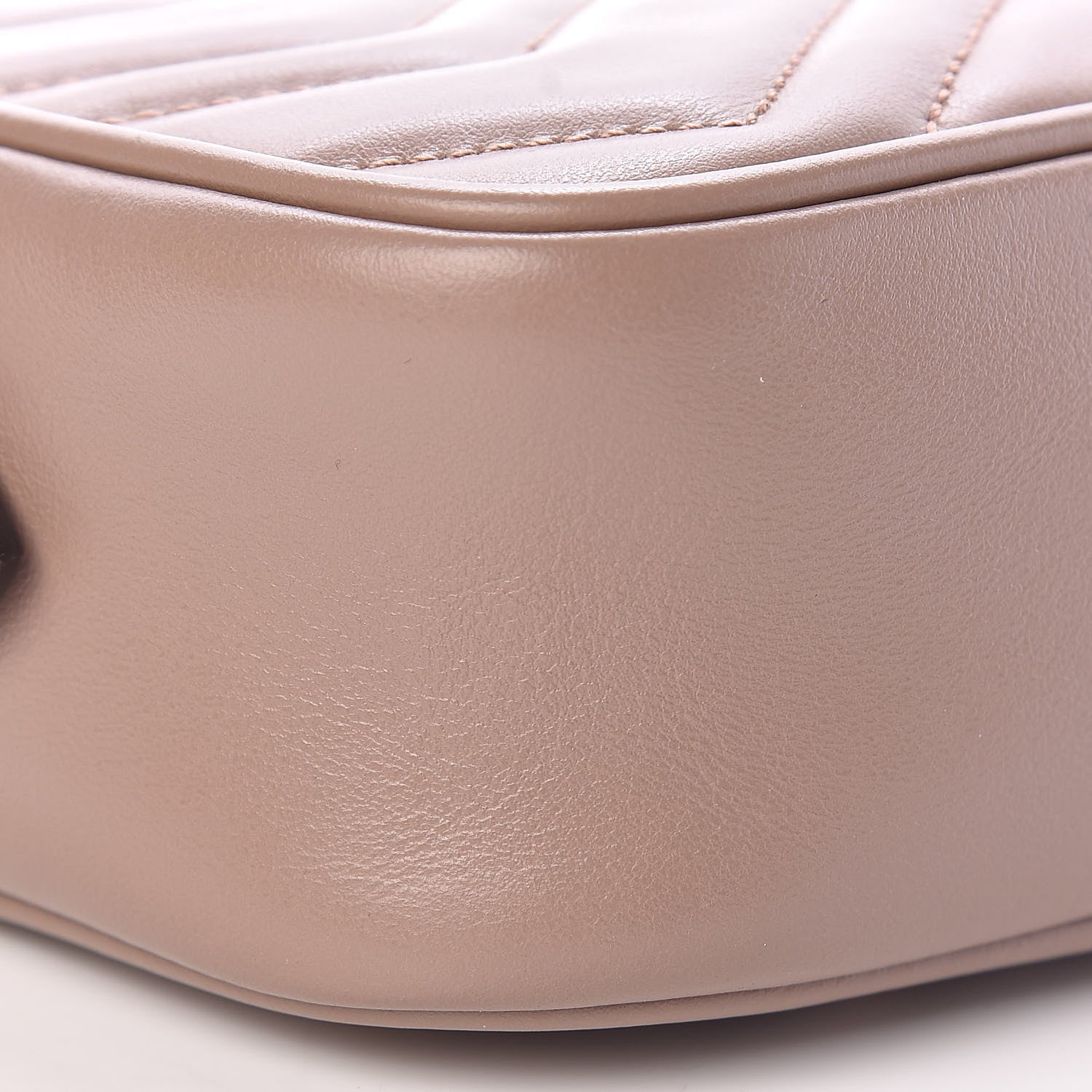 Gucci Calfskin Matelasse Mini GG Marmont Chain Shoulder Bag Nude 9 of 10