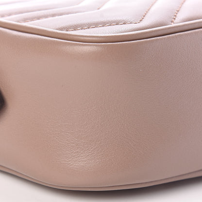Gucci Calfskin Matelasse Mini GG Marmont Chain Shoulder Bag Nude 9 of 10