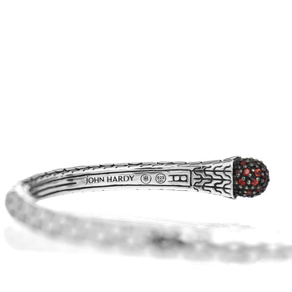 John Hardy Sterling Silver Red Sapphire Dot Cuff Bracelet 4 of 4