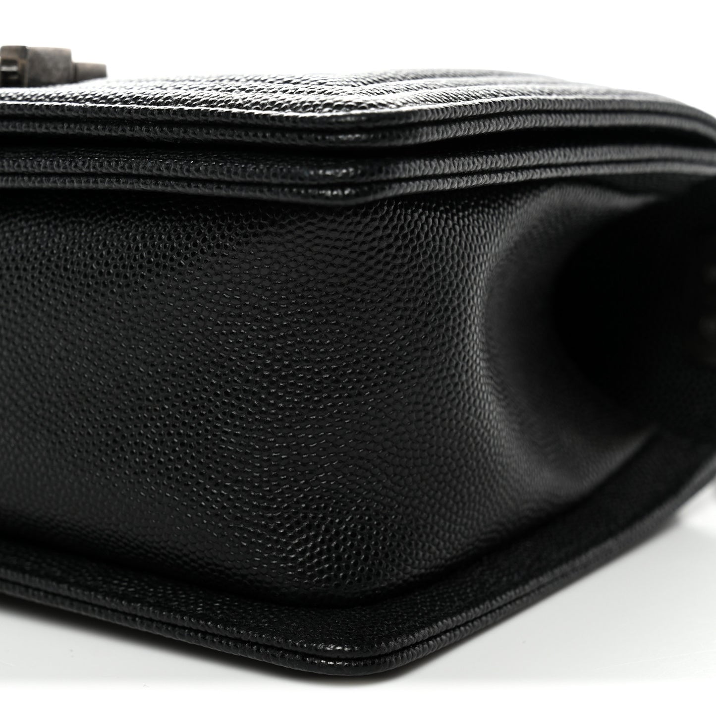 Caviar Quilted Small Boy Flap Black