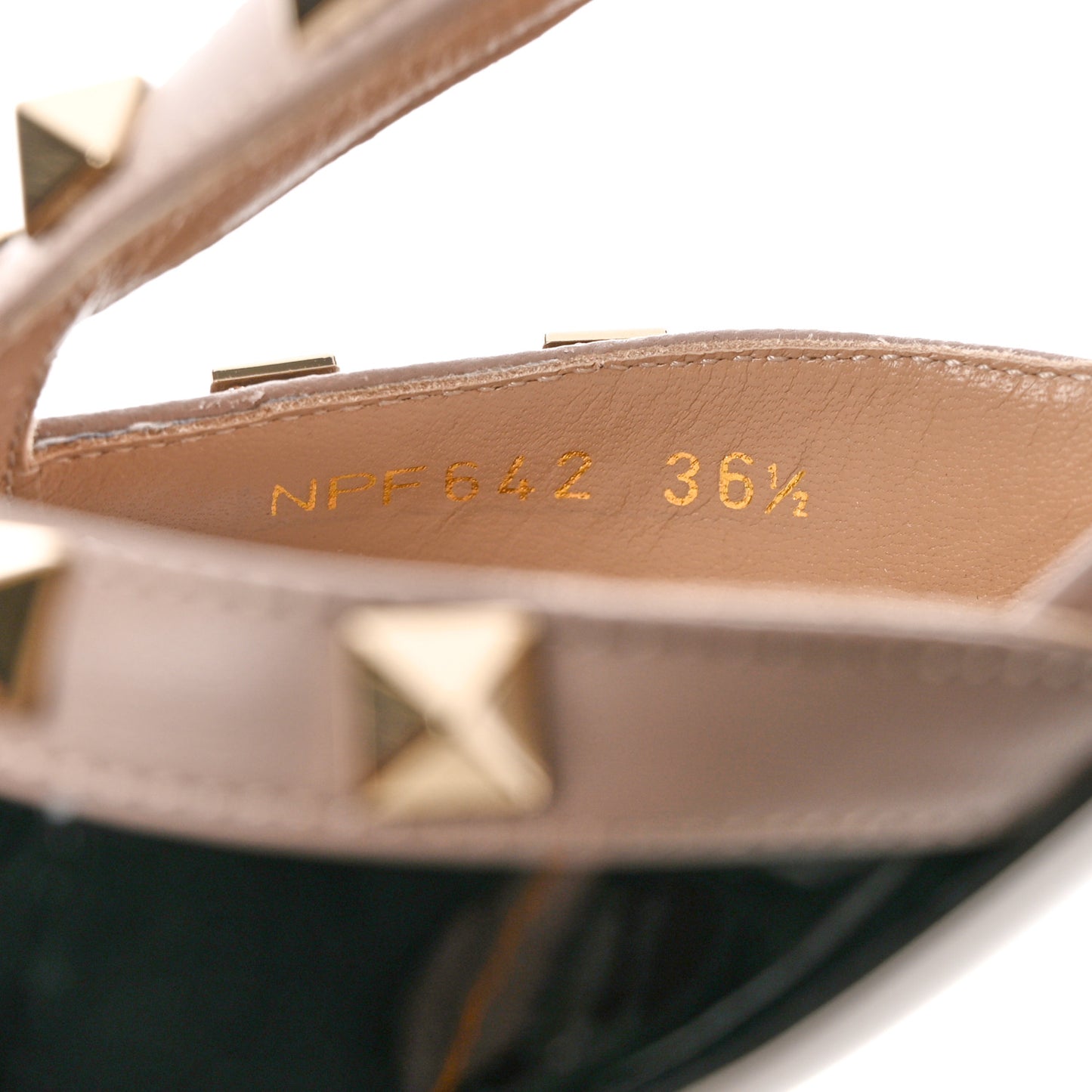 Patent Rockstud Cross Strap D'Orsay 55mm Pumps 36.5 Black Poudre
