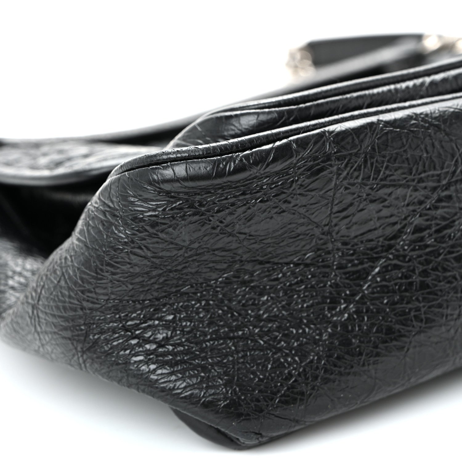 Saint Laurent Crinkled Calfskin Matelasse Monogram Medium Niki Chain Satchel Black 9 of 10