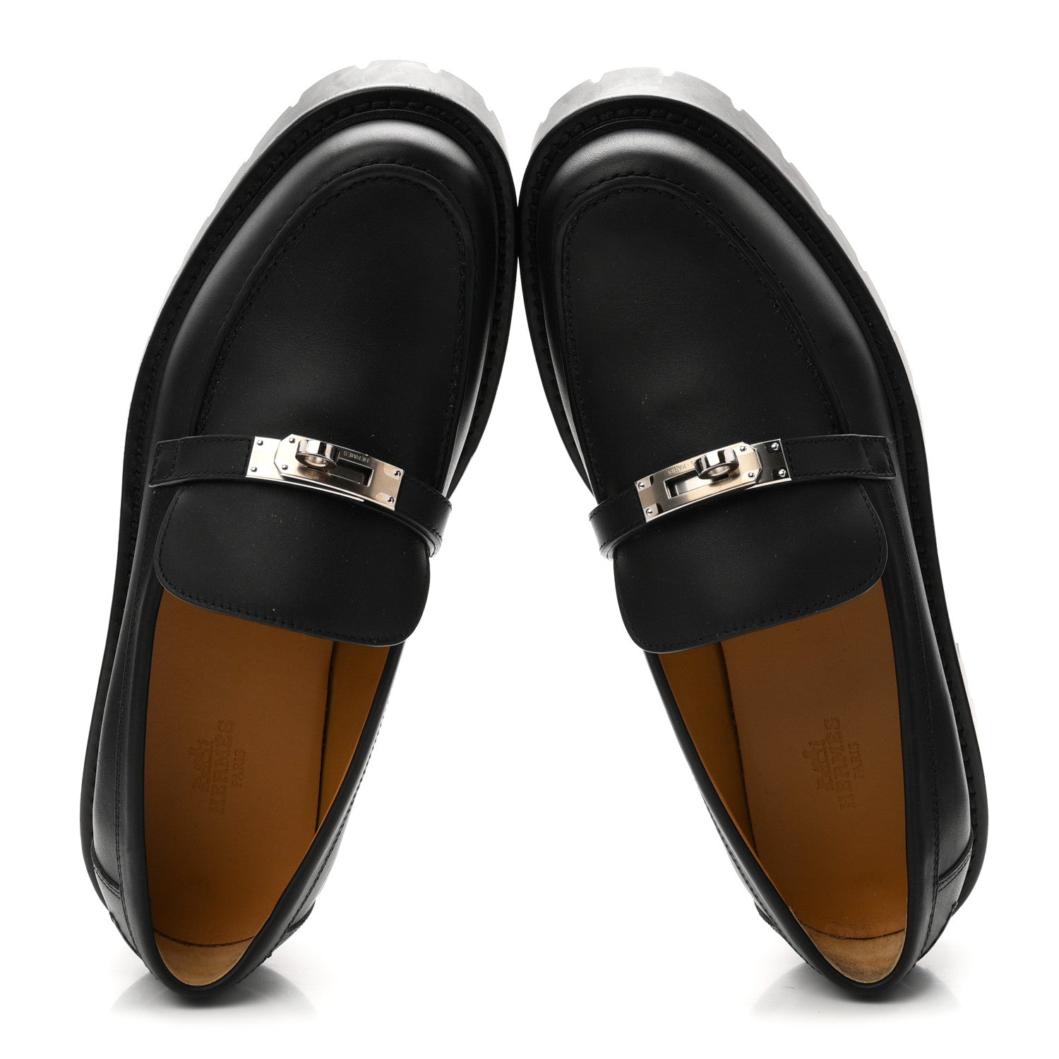 Hermes Calfskin First Derby Shoes 38 Black 2 of 10