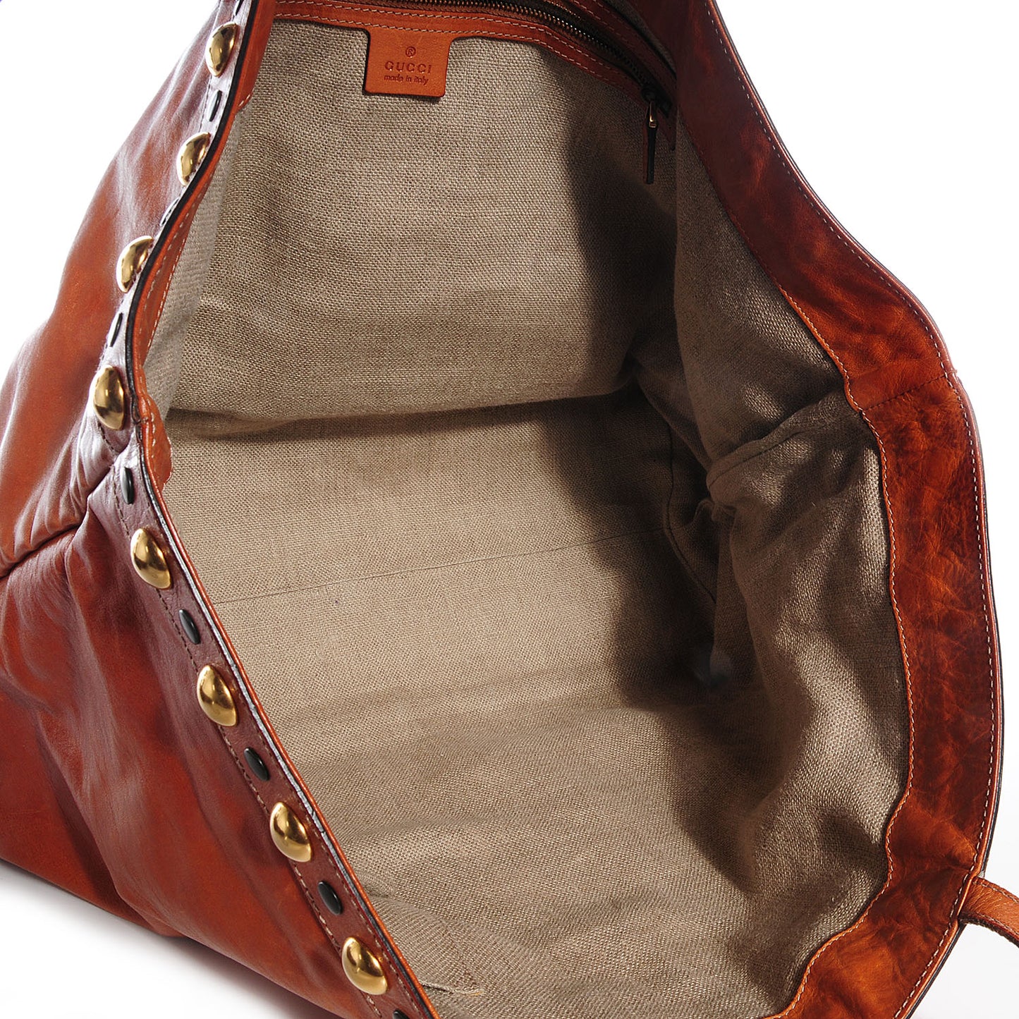 Calfskin Tattoo Heart Babouska Shopping Tote Brown