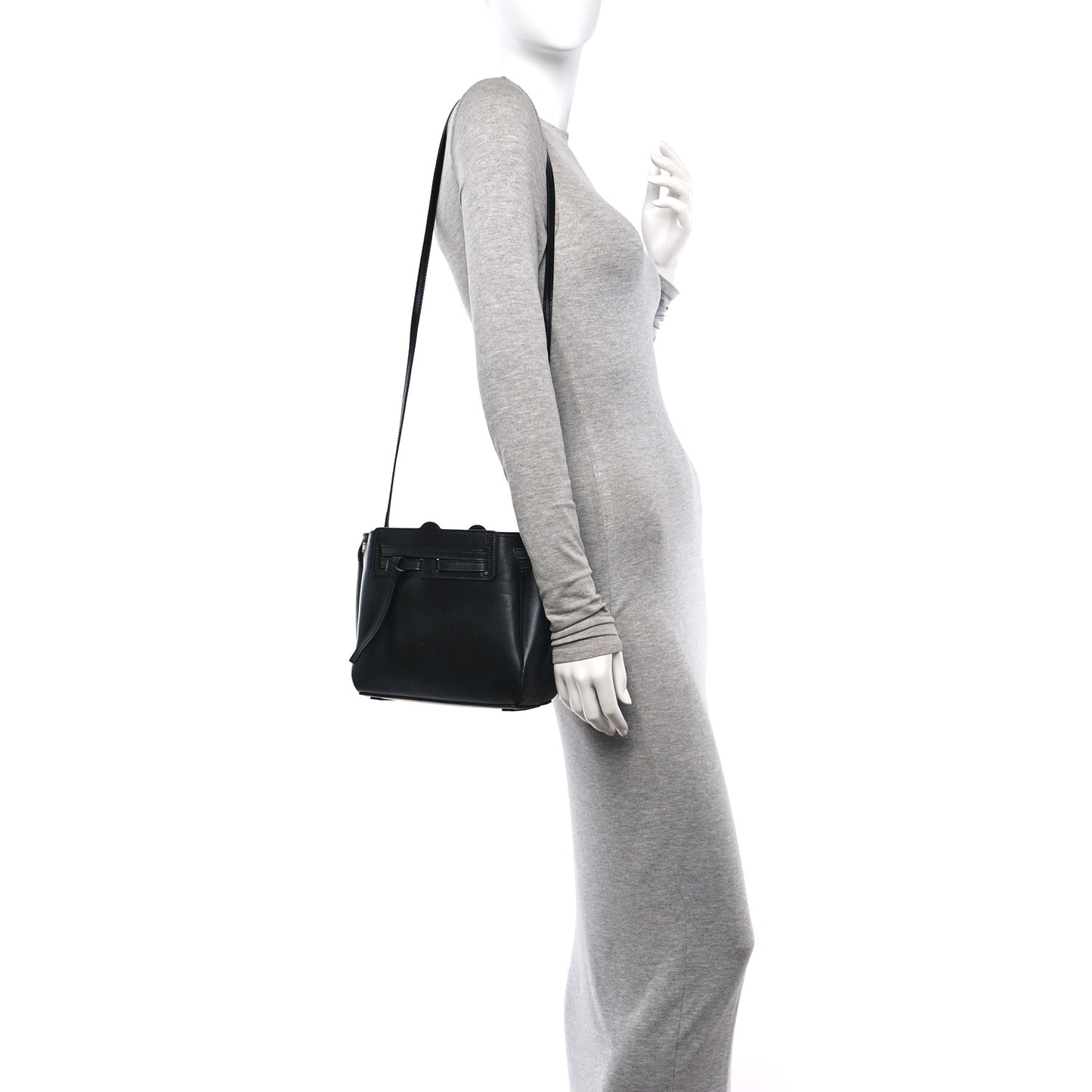 Boxcalf Mini Lazo Tote Black