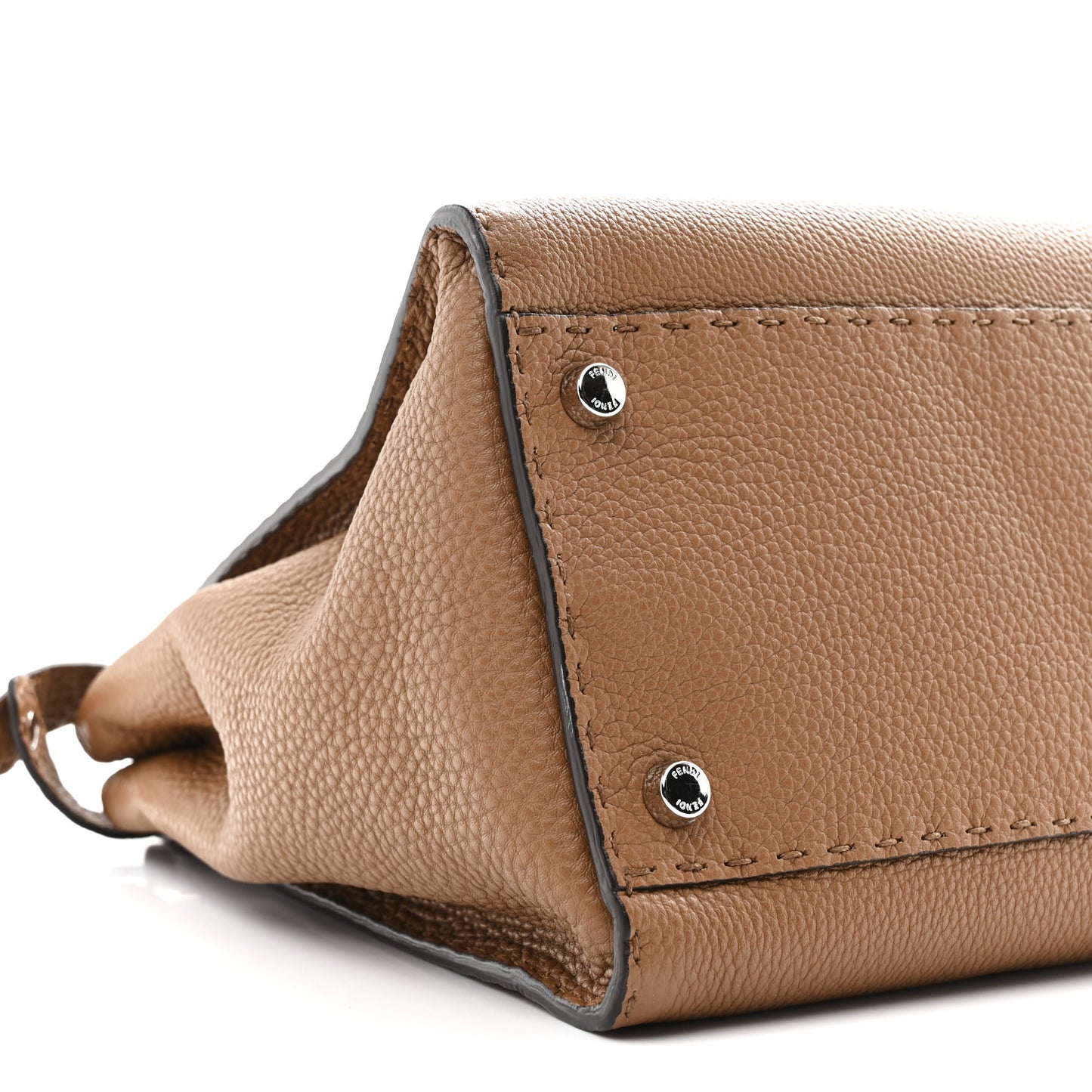 Cuoio Romano Selleria Bi-Color Large Peekaboo Iconic Satchel  Mou Deserto