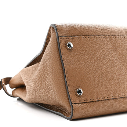 Fendi Cuoio Romano Selleria Bi-Color Large Peekaboo Iconic Satchel  Mou Deserto 10 of 11