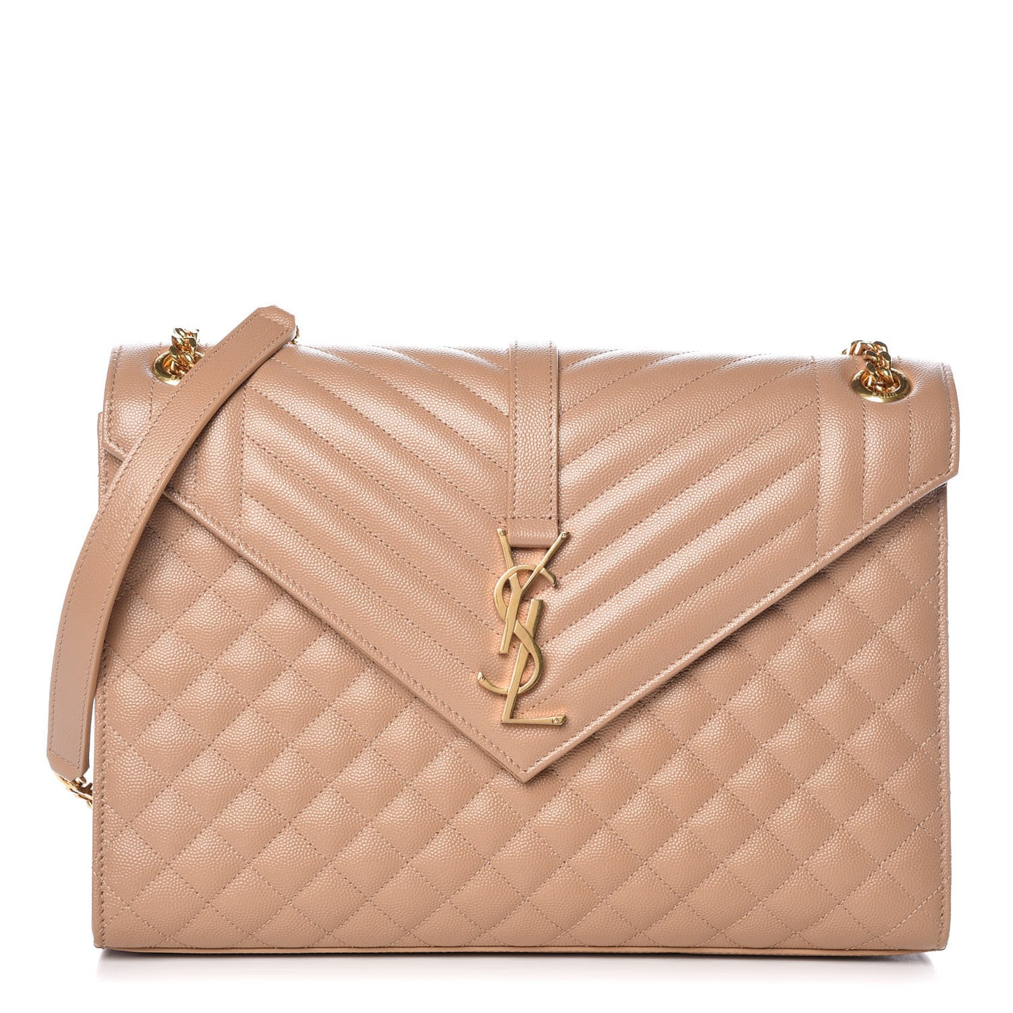 Grain De Poudre Mixed Matelasse Large Triquilt Monogram Satchel Cork