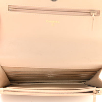 Chanel Lambskin Quilted Chanel 19 Wallet On Chain WOC Beige 4 of 12