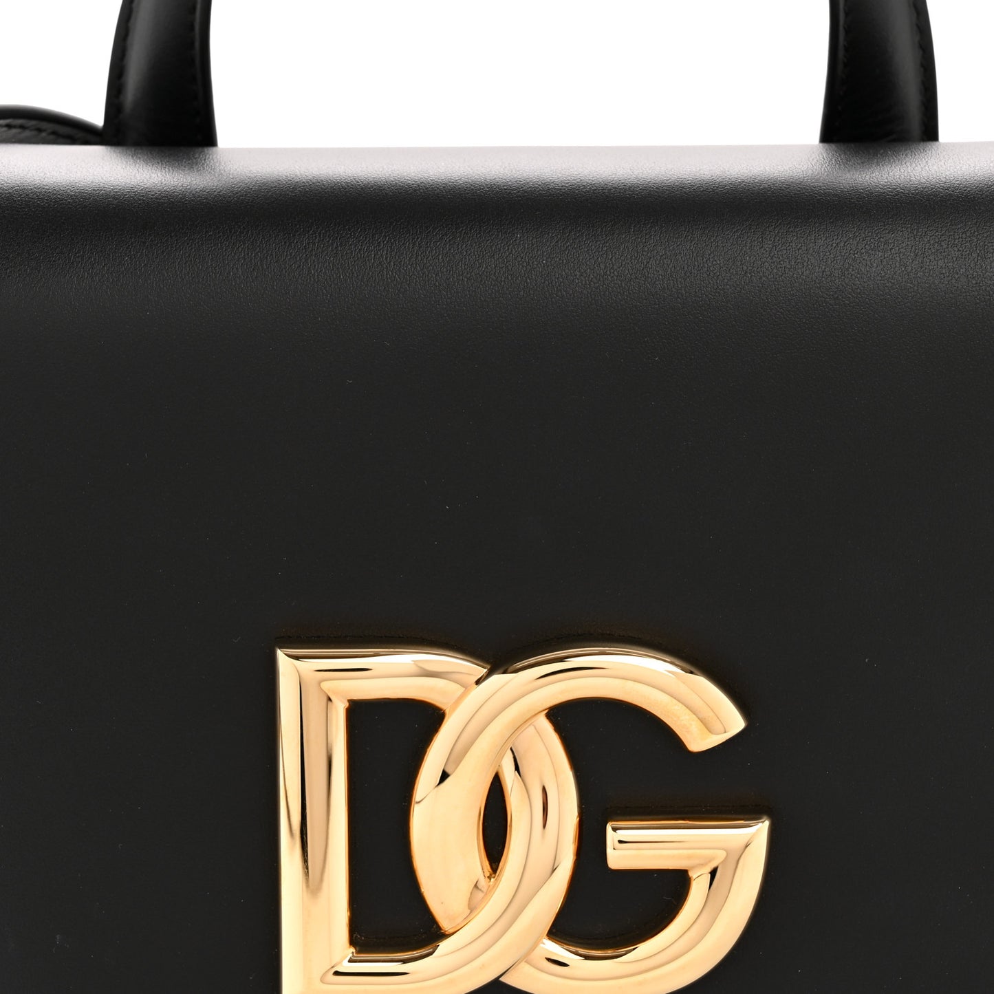 Calfskin 3.5 Flap Top Handle Bag Black