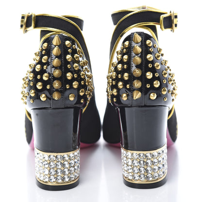 Gucci Satin Embroidered Dragon Caspar Pumps 39 Black 6 of 11