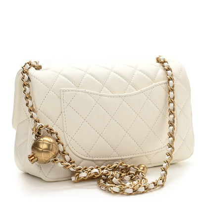Chanel Lambskin Quilted Mini Rectangular Pearl Crush Flap White 3 of 11