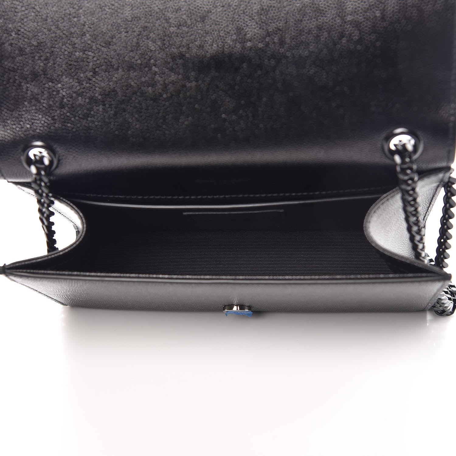 Saint Laurent Grain De Poudre Small Monogram Kate Satchel Black 5 of 7
