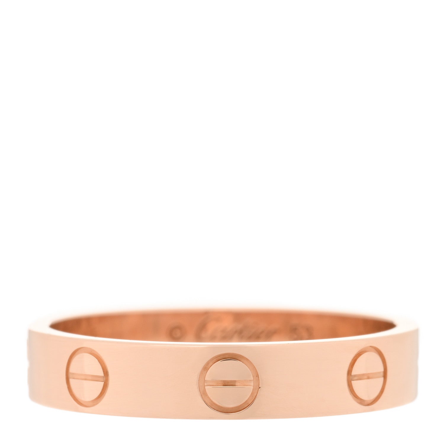 Cartier 18K Pink Gold 3.5mm LOVE Wedding Band Ring 53 6.5 1 of 4