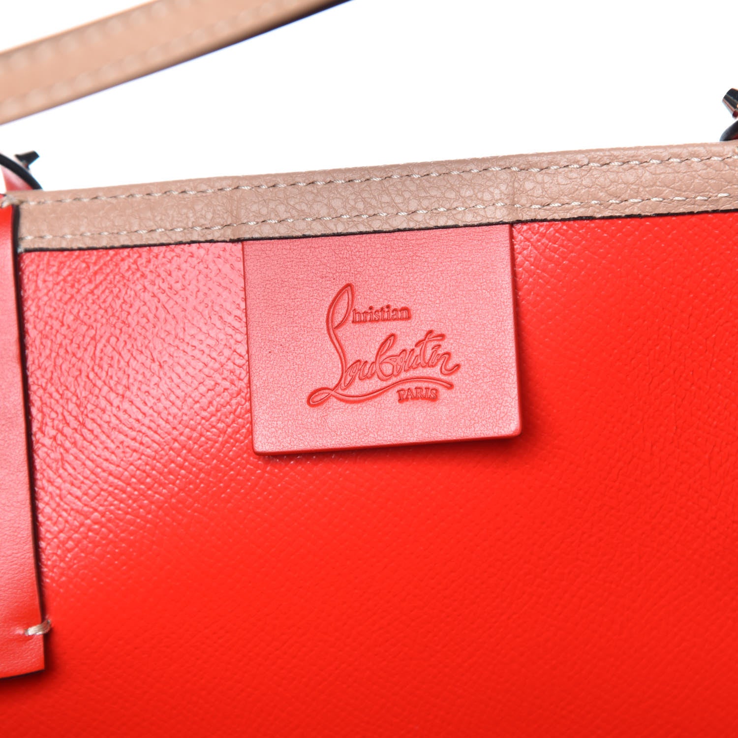 Christian Louboutin Calfskin Spikes East West Cabata Tote Nude 7 of 11